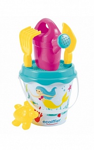 Набор для песка ведерко с русалкой с аксессуарами 17 см (Ecoiffier, ECO676)